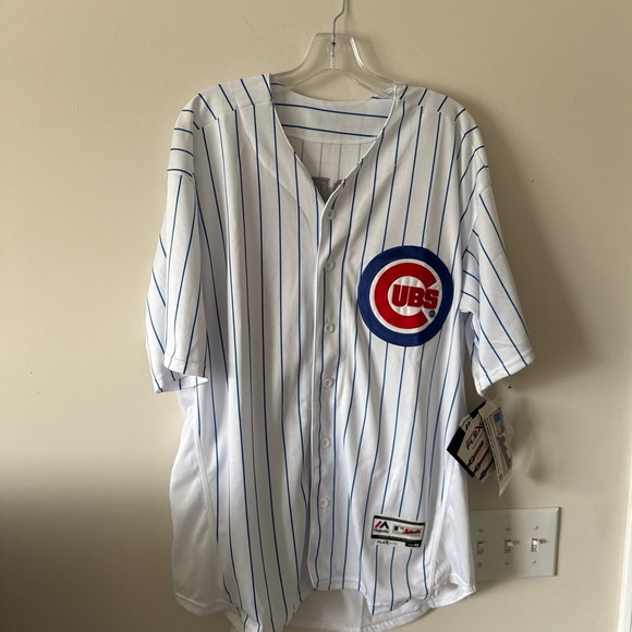 Majestic White and Blue Cubs Jersey
